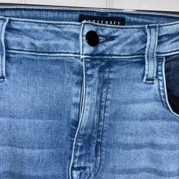 Sanctuary Modern Color-Block Straight Jeans Blue 32​ - Picture 3 of 13